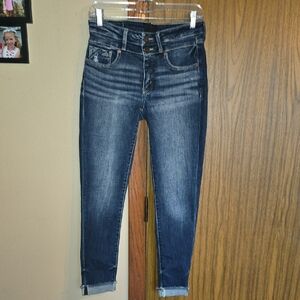 Buckle Black Deep Blue Ankle Jeans